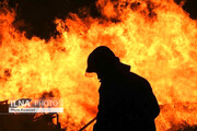 تصاویری از آتش سورزی مهیب یک کارخانه لاستیک سازی در قزوین /فیلم