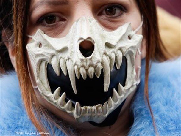 ماسک عجیب و ترسناک زن پاراگوئه ای