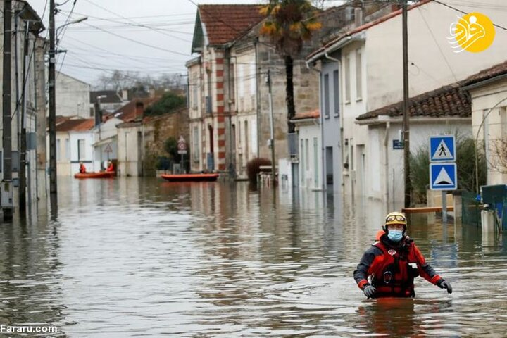 تصاویری از سیل شدید در فرانسه