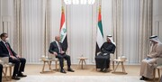 دیدار رئیس‌جمهور عراق و ولی‌عهد ابوظبی در امارات