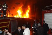 یک بازارچه بزرگ در مهاباد آتش گرفت