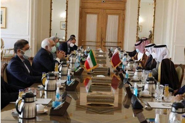 دیدار ظریف با همتای قطری در تهران