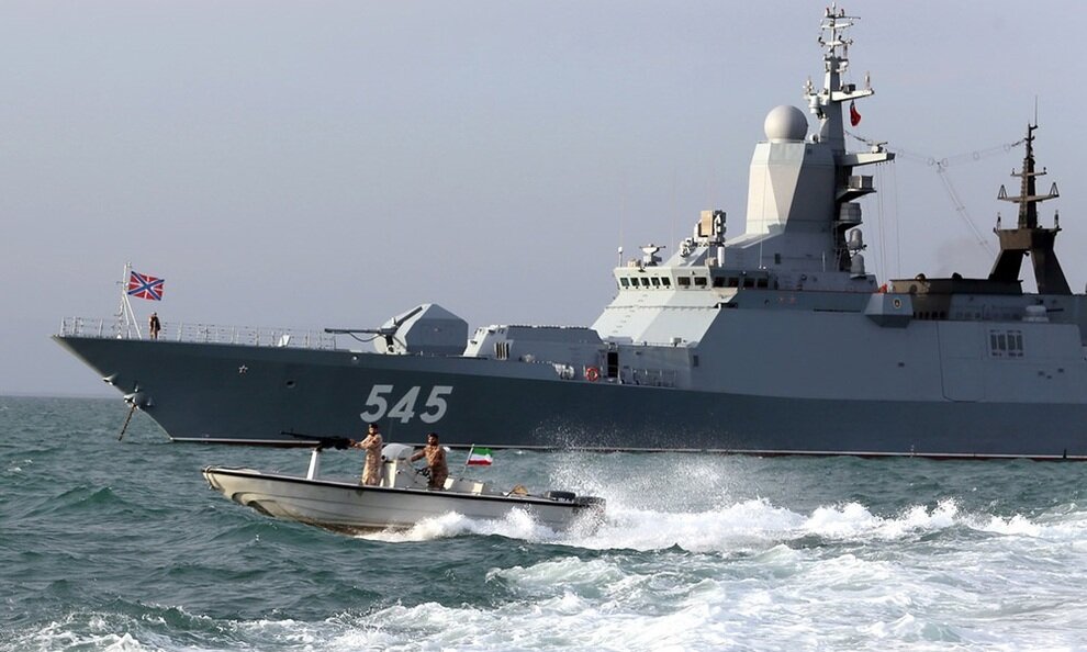 تصاویری از رزمایش مشترک ایران و روسیه در دریای عمان و اقیانوس هند