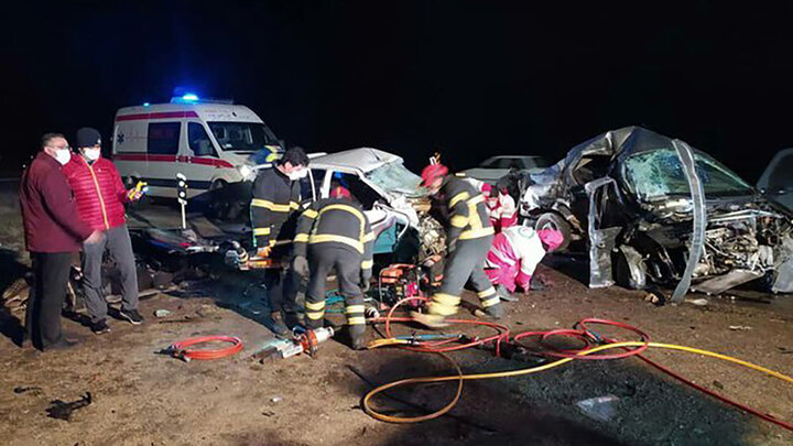 تصادف هولناک در جاده ارومیه با ۴ کشته/ عکس