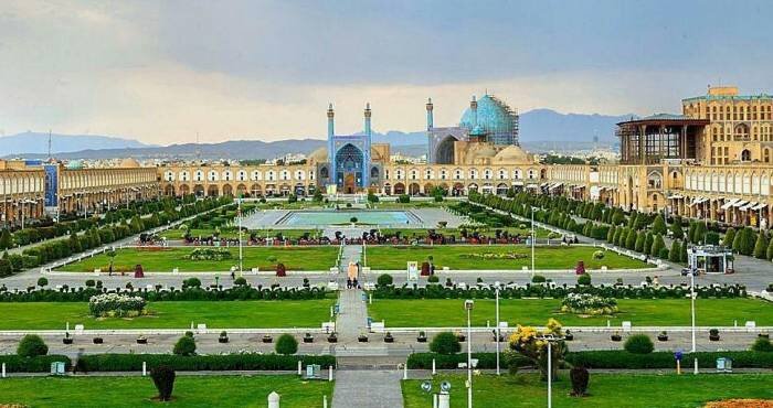 تصویری زیبا از فراز میدان نقش جهان اصفهان / عکس