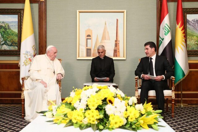 دیدار پاپ با رهبران اقلیم کردستان عراق