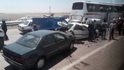 حادثه وحشتناک در اتوبان رشت - تهران/ ۱۱ نفر مصدوم شدند