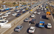افزایش تردد وسایل نقلیه در جاده‌های برون‌شهری طی شبانه‌روز گذشته