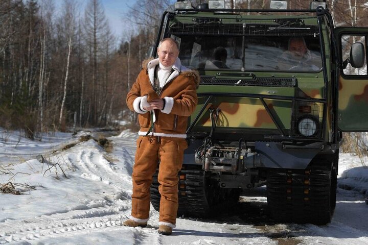 تفریحات زمستانی ولادیمیر پوتین در سیبری / تصاویر