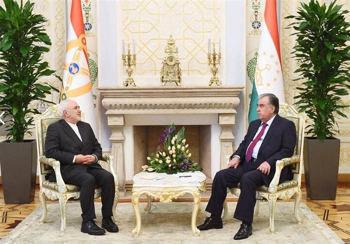 دیدار ظریف با رییس‌جمهور تاجیکستان