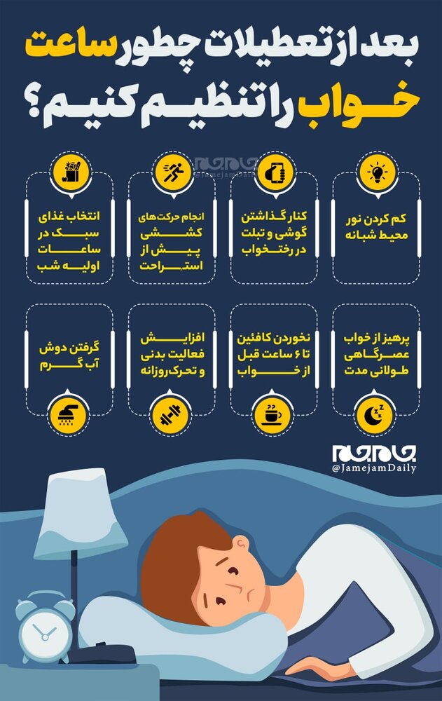 تنظیم ساعت خواب پس از تعطیلات نوروز / عکس