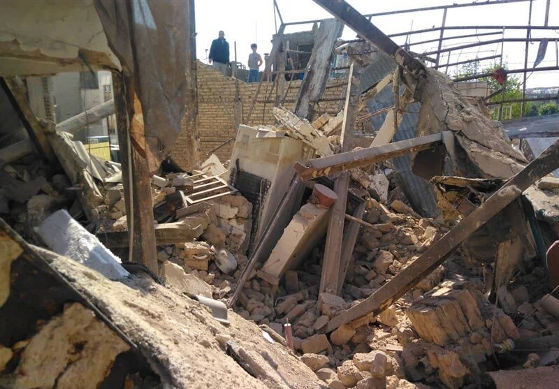 تصاویری از تخریب یک ساختمان در محله جوانمرد قصاب