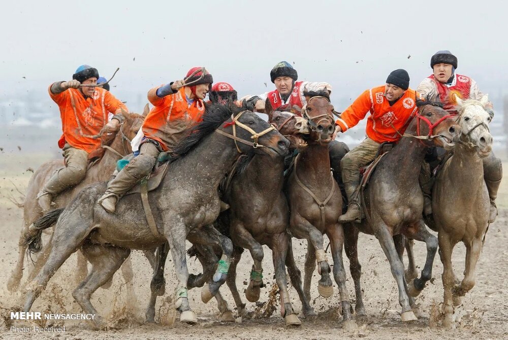گزارش تصویری از مسابقات بُزکشی در قرقیزستان