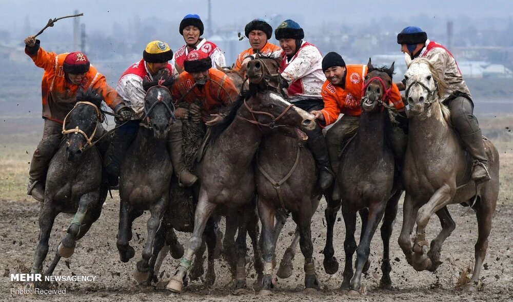 گزارش تصویری از مسابقات بُزکشی در قرقیزستان