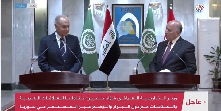 وزیر امور خارجه عراق با دبیرکل اتحادیه عرب دیدار کرد