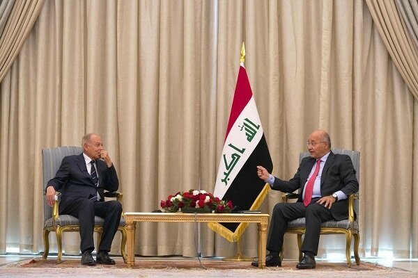 دیدار برهم صالح با دبیر کل اتحادیه عرب در عراق