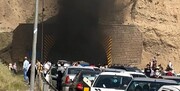 آتش گرفتن  پژو ۲۰۷ در تونل آزادراه تهران پردیس/ جزئیات