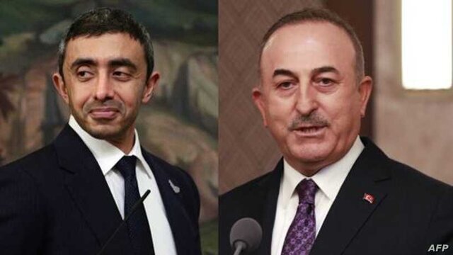 وزرای خارجه ترکیه و امارات پس از چند سال تلفنی گفت و گو کردند