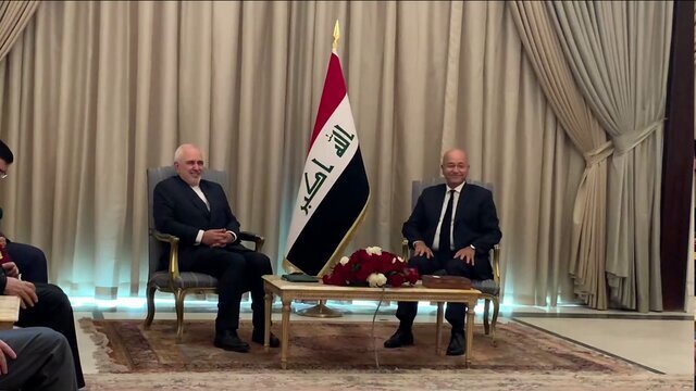 دیدار ظریف با رییس‌جمهور عراق