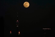 ویدئو دیدنی از پدیده «ابر ماه»