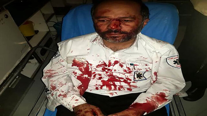 حمله خونین مصدوم به تکنسین اورژانس در تهران! / عکس