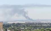اطراف فرودگاه بن گوریون در اراضی اشغالی آتش گرفت