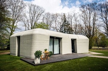 خانه‌ای که با چاپ سه بعدی در اروپا ساخته شد / تصاویر