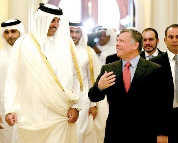 پادشاه اردن پیام امیر قطر را دریافت کرد