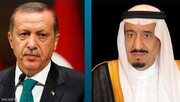 اردوغان و پادشاه عربستان تلفنی گفت و گو کردند