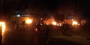 آتش زدن دیوار خارجی کنسولگری ایران در کربلا / نیروهای امنیتی با آشوبگران درگیر شدند