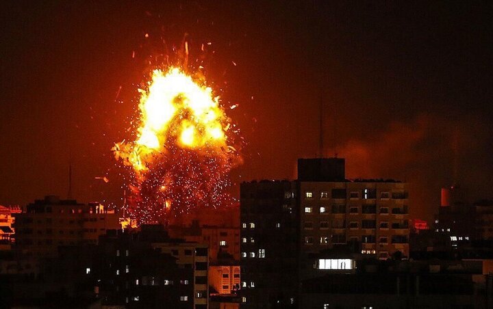 بمباران نوار غزه از سوی رژیم صهیونیستی 