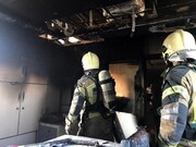 تصاویری از وقوع آتش‌سوزی در بیمارستان بقیه‌ الله تهران