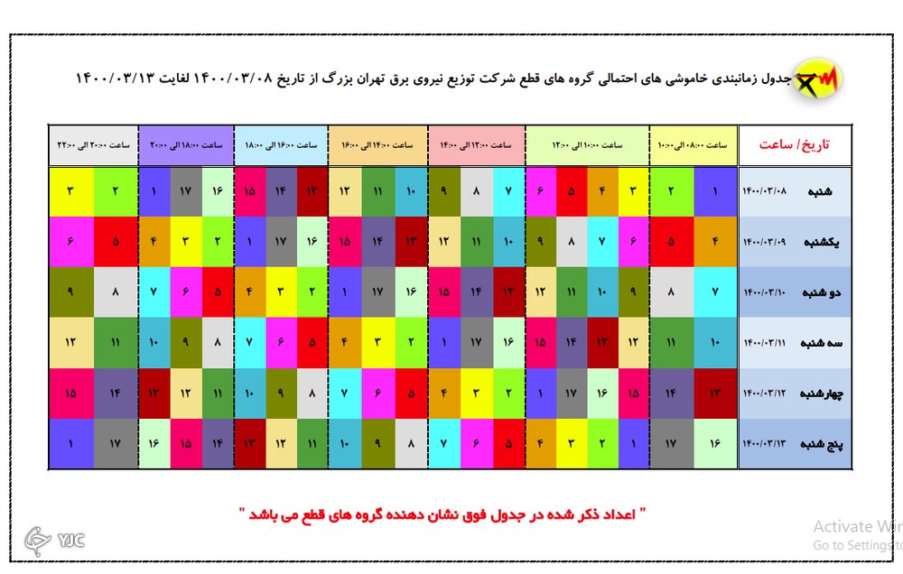 جدول جدید خاموشی‌های تهران؛ زمانبندی قطع برق در مناطق مختلف پایتخت از ساعت ۱۸ تا ۲۰