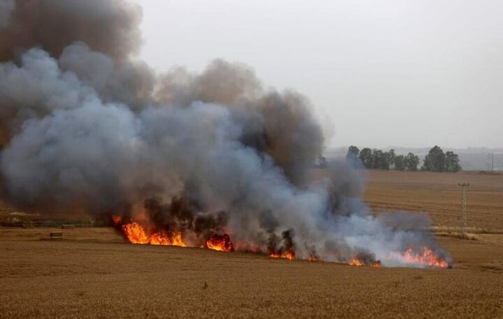 به پرواز درآمدن بالن‌های آتش‌زا از غزه به سمت اراضی اشغالی