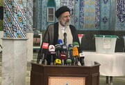 سخنان ابراهیم رییسی بعد از رای دادن: من خادم تک‌تک مردم ایرانم
