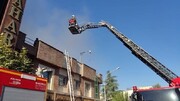 جزییات آتش‌سوزی مهیب یک ساختمان در تهران / ۱۸ نفر از پشت بام نجات یافتند