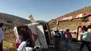 نتیجه کارشناسی علت حادثه اتوبوس خبرنگاران به زودی اعلام می‌شود