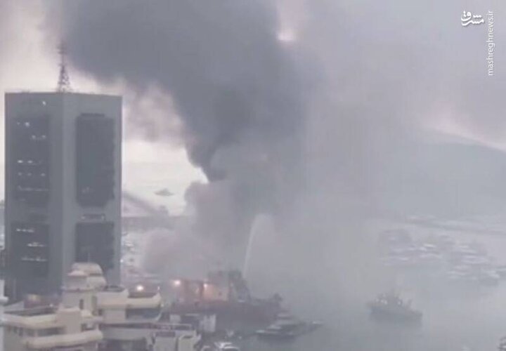  آتش سوزی مهیب در هنگ کنگ / ١۶ قایق تفریحی سوختند / فیلم