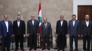 دیدار رییس جمهور لبنان با اسماعیل هنیه در بیروت
