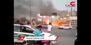 لحظه هولناک آتش سوزی مهیب پمپ بنزین خوزستان / فیلم
