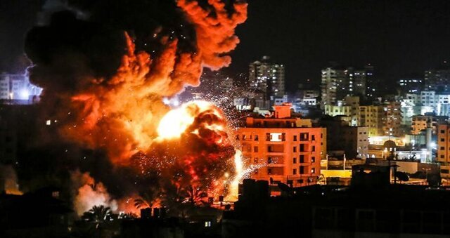 بمباران نوار غزه از سوی جنگنده‌های رژیم صهیونیستی 