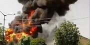 وقوع آتش سوزی در یک ساختمان اداری در خیابان شهید مطهری تهران
