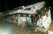 دلیل واژگونی اتوبوس در محور هراز مشخص شد
