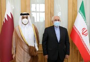 دیدار ظریف با وزیر خارجه قطر در تهران
