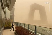 ویدیو دیده نشده و هولناک از توفان شن وحشتناک در چین / فیلم