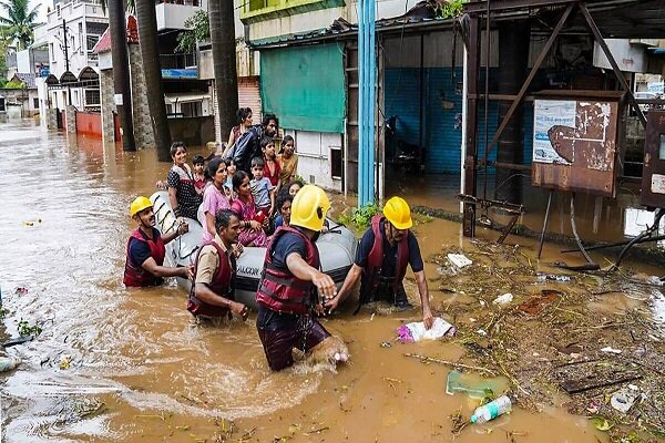 ۴ کشته و ۴۰ مفقودی بر اثر باران سیل‌آسا در هند 