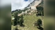 ویدیو هولناک از لحظه ریزش وحشتناک کوه در هند / فیلم