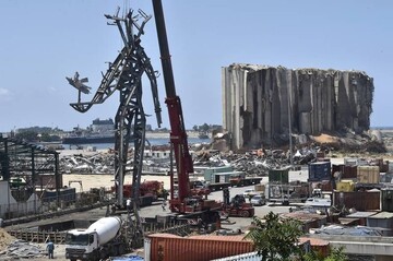 مجسمه‌ یادبود قربانیان انفجار بیروت ساخته شد / عکس