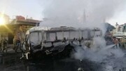 انفجار یک مینی‌بوس نظامی در دمشق / راننده کشته شد