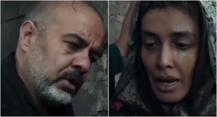 خانم بازیگر در آغوش سعید آقاخانی؛ اولین صحنه در آغوش کشیدن زن و مرد در سینمای بعد از انقلاب / فیلم